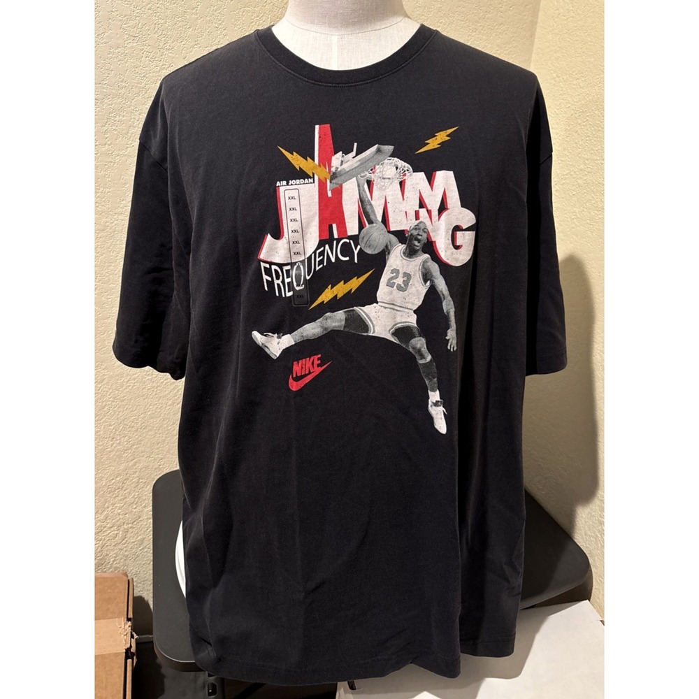 Nike Air Jordan Jam Frequency 85 Short Sleeve Crew T-Shirt Men 2XL HJ2929-010